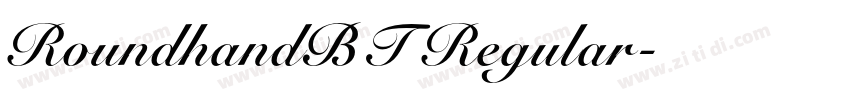 RoundhandBT Regular字体转换